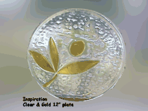 Inspiration 12inchPlate-clear & gold
